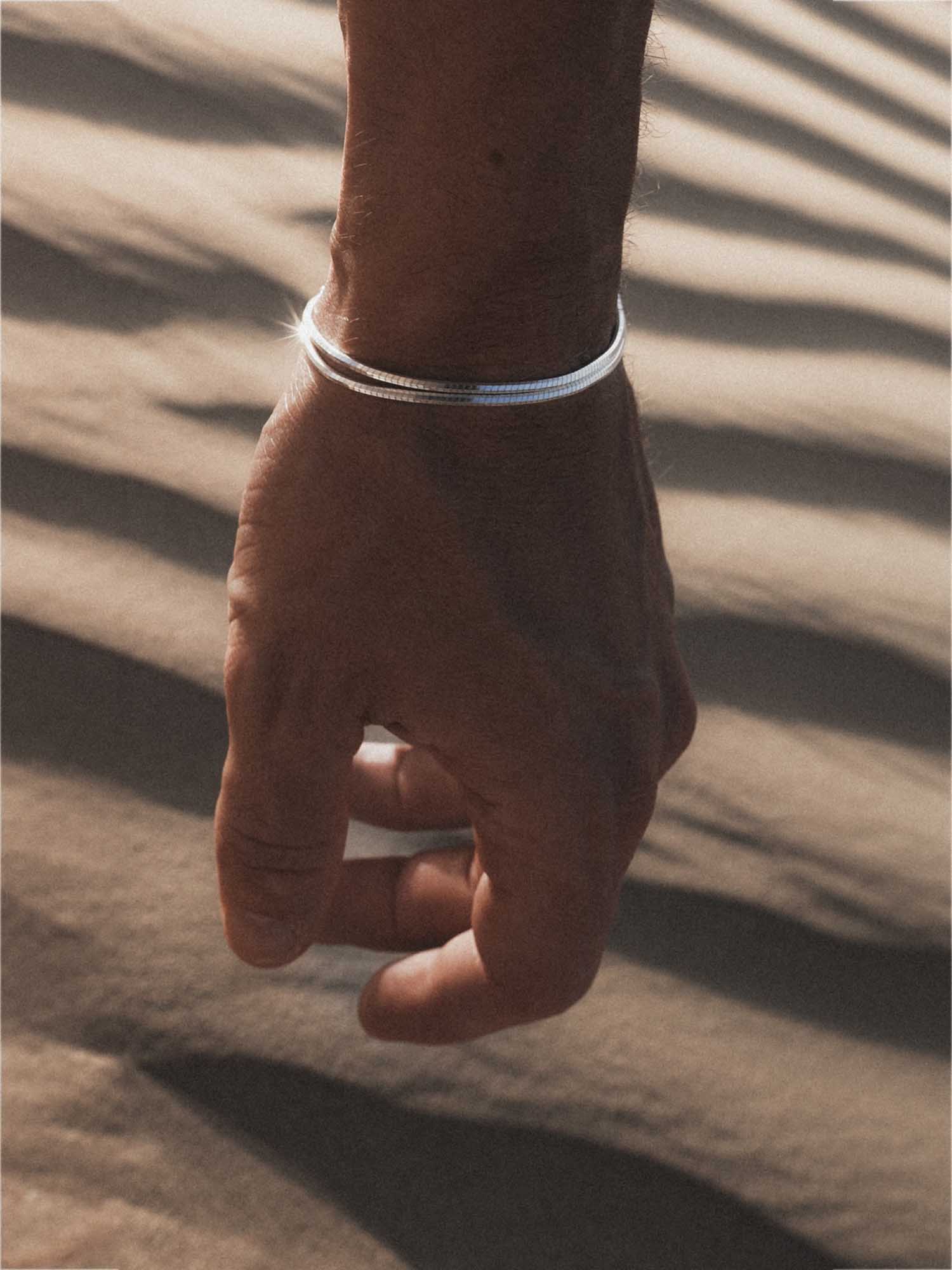 OCTAGON CHAIN BRACELET IN SILVER - Image 4